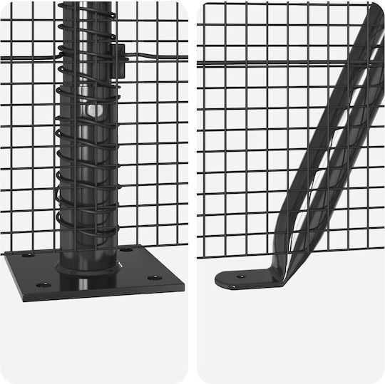 vidaXL Ситова мрежа Подредба Сив 0.6x10м