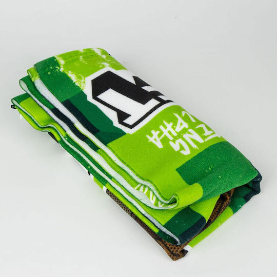 Minecraft Kids Beach Towel Green 140x70cm