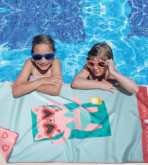 Kids' Beach Towel Girly Cat 4081 Greenwich Polo Club