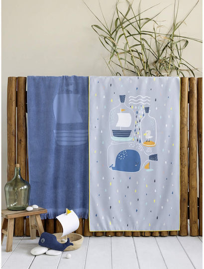 Nima Ocean Child Kids Beach Towel Blue 140x70cm Ocean Child