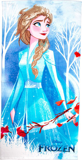 Πετσέτα Θαλάσσης Quick Dry Disney Home Frozen 10 70x140 Ice Blue 100% Microfiber