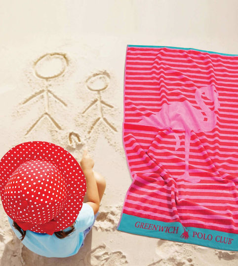 Greenwich Polo Club Kinder-Strandtuch Rosa Flamingo 140x70cm