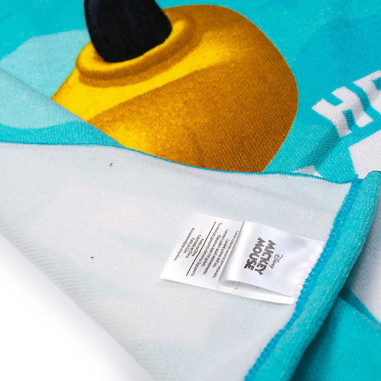 Dimcol Kids Beach Towel Light Blue Mickey 140x70cm