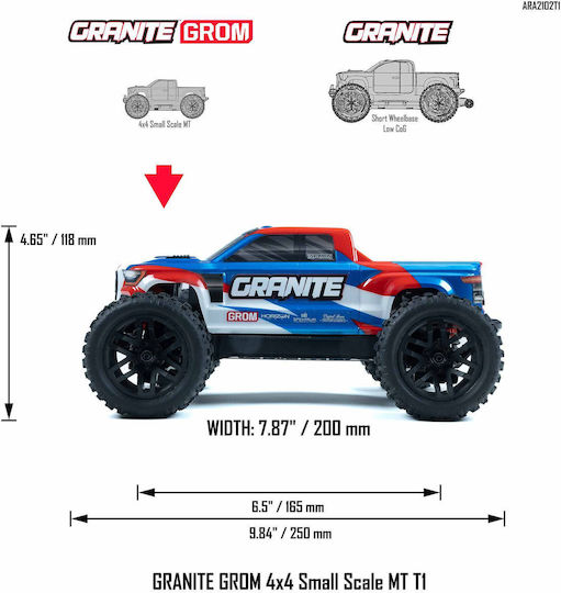 Arrma Remote Controlled Car Monster Truck 4WD Gray