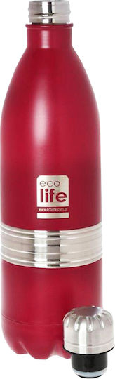 Ecolife Thermos Bottle Recyclable Bottle Thermos Stainless Steel BPA Free 1lt Blue