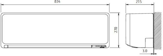 Fujitsu Series KG ASEH Klimaanlage Inverter 14000 BTU A++/A++ mit WiFi und Betrieb im Leise-Modus