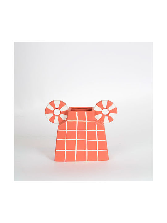 Decorative Vase Orange 22.5x8x30.6cm
