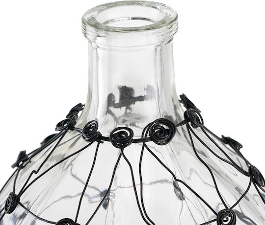 Artekko Decorative Glass Vase Clear Transparent Size 18xH46cm