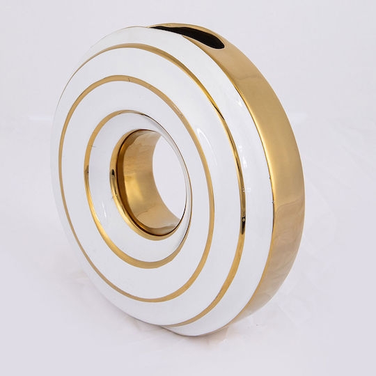 Dekorative Bodenvasen Aus Keramik Weiß 24x8.2xH25.5cm