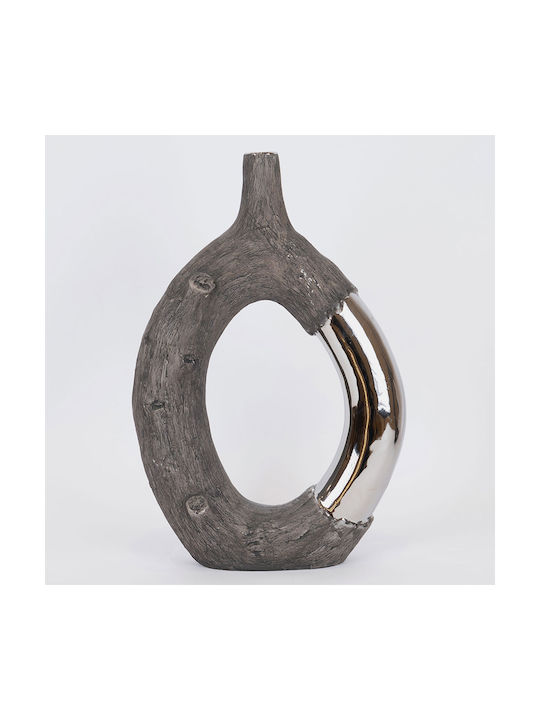 Decorative Vase Brown 26.5x9.5x39.5cm