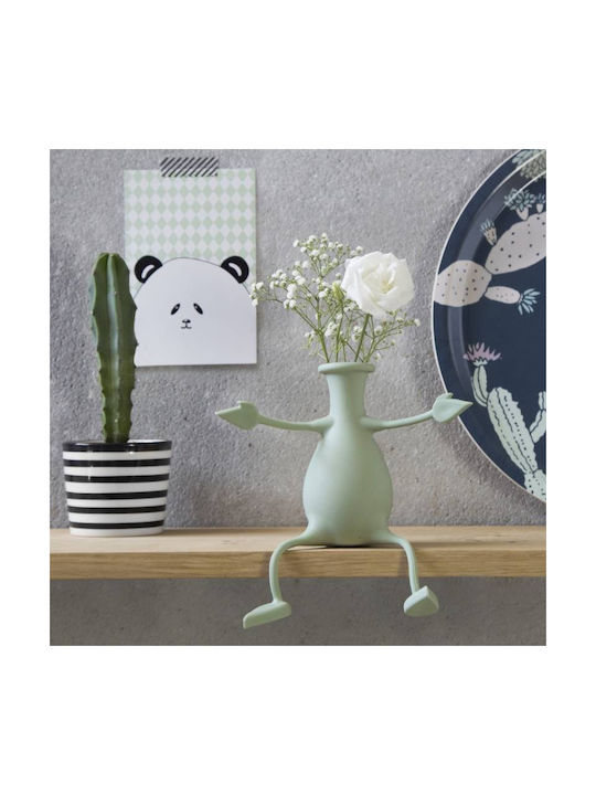 Peleg Design Διακοσμητικό Βάζο Πλαστικό Florino Λευκό 6.7x3.5xΥ24.5cm