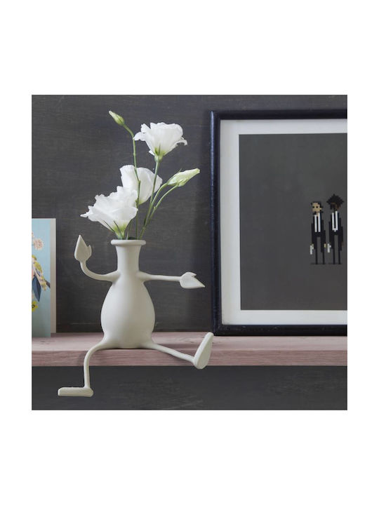 Peleg Design Διακοσμητικό Βάζο Kunststoff Florino Gray 1Stück