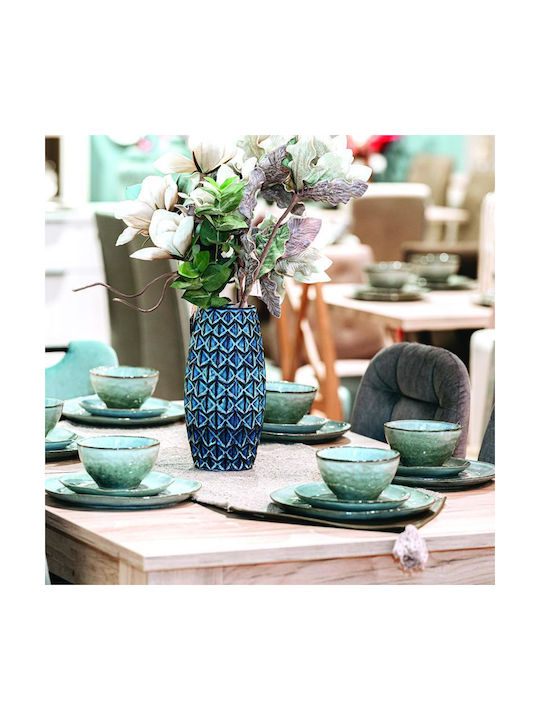 Fylliana Διακοσμητικό Βάζο Keramik Fl22039 Blau 12x12x23cm 1Stück