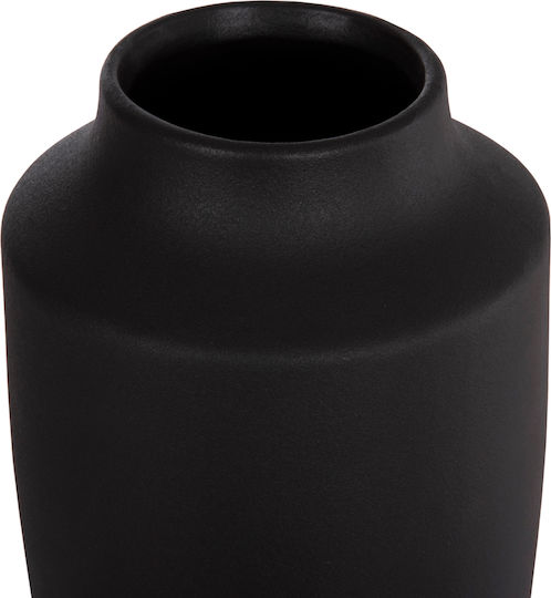 HomeMarkt Vază Decorativă Ceramică Galad Negru 16x16x32cm 1buc