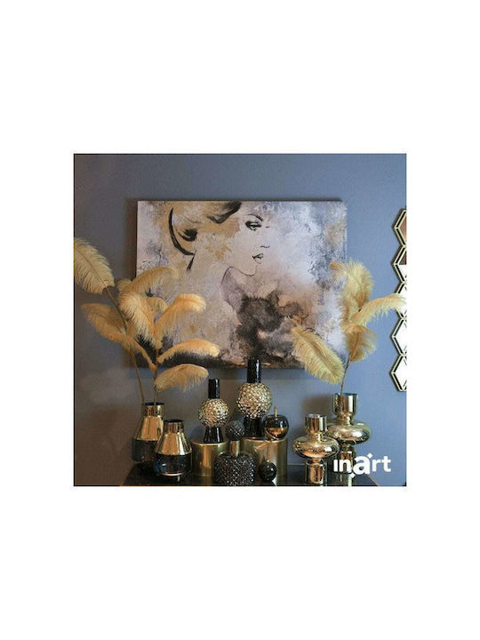 Inart Decorative Vase Gold 18x18x30cm
