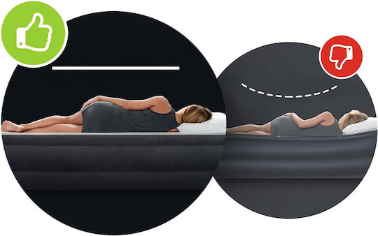 Intex Inflatable Sleeping Mattress Single Deluxe Single High 191x99x25εκ.