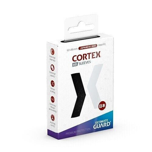 Ultimate Guard Cortex Card Sleeves Japanese Size 60τμχ Μαύρες