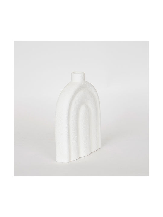 Vază Decorativă Ceramică Alb 17x5.5x22cm 2buc