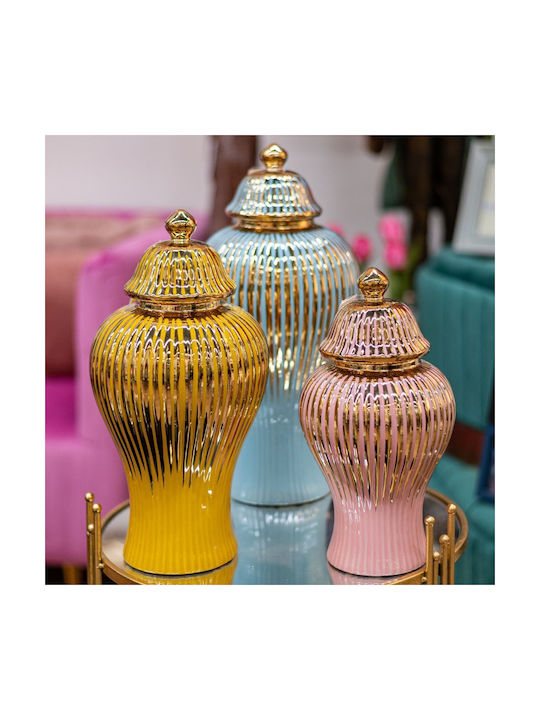 Iliadis Decorative Vase Gold 15.5x15.5x29.5cm