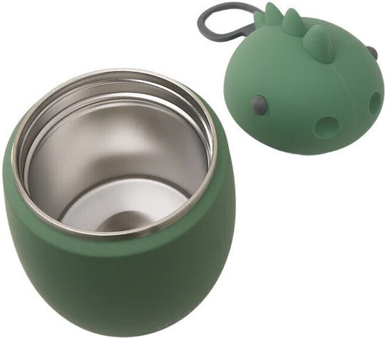 Asobu Plastic Kids' Food Container Dinosaurs 0.6lt Insulated Green