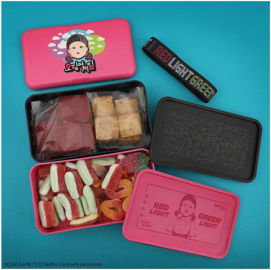 Cinereplicas Squid Game Squid Game Bento Box Πλαστικό Παιδικό Δοχείο Φαγητού Κόκκινο