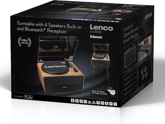Lenco LS-570OK Грамофон с Предусилвател и Вградени говорители Кафяв