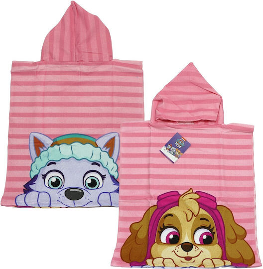 Paw Patrol Kids Beach Poncho Pink