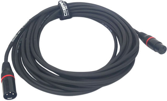 Cobra Cable XLR male - XLR female Μαύρο 10m (DMX0-10R)