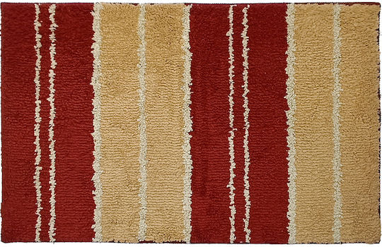 San Lorentzo Бански килим Памук Правоъгълена Horizon Lines 1700894RED Червен 60x90бр
