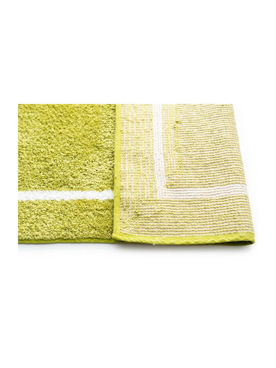 Sdim Rutschfest Badematte Baumwolle Rechteckig Space 801-4585-006 006 Lime Green 45x85cm