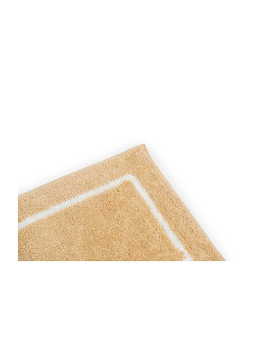 Sdim Неслизащо Бански килим Памук Правоъгълена Space 801-4585-002 002 Beige 45x85бр