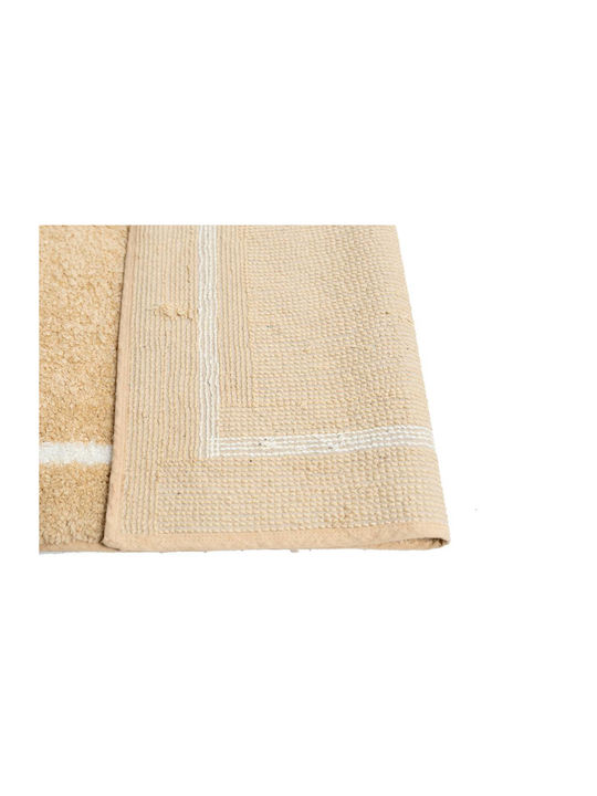 Sdim Неслизащо Бански килим Памук Правоъгълена Space 801-4585-002 002 Beige 45x85бр