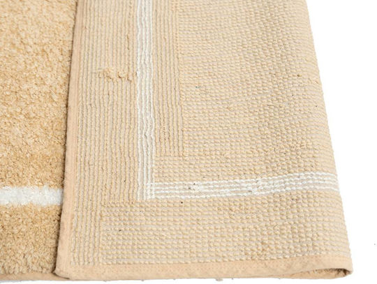 Sdim Rutschfest Badematte Baumwolle Rechteckig Space 801-4585-002 002 Beige 45x85cm