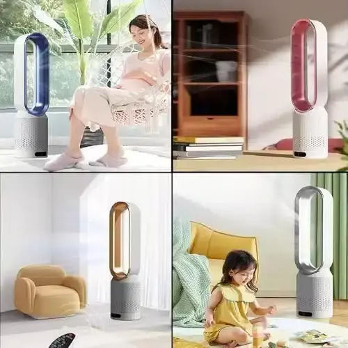 Ανεμιστήρας Χωρίς Πτερύγια 40W με Τηλεχειριστήριο Λευκός