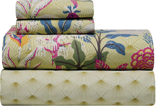 Kentia Stylsish Zuba Σετ King Size 4τμχ 270x270εκ. Πράσινο Kentia Stylsish Zuba Σετ King Size 4τμχ 270x270εκ. Πράσινο