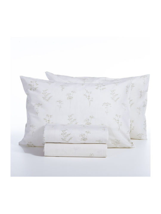 Nef-Nef Homeware Sheet Sets Queen 240x270cm. Claris Ecru 4pcs
