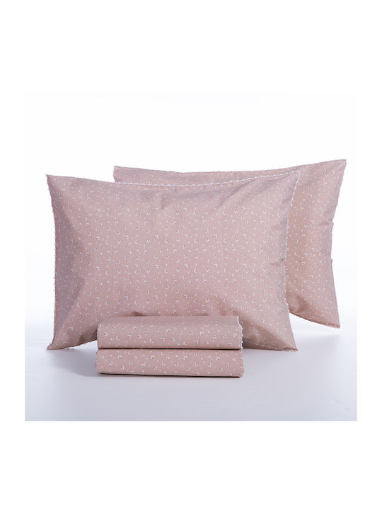 Nef-Nef Homeware Сет Чаршафи 280x270см. Sissy Розов 4бр