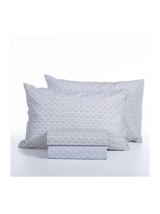 Nef-Nef Homeware Сет Чаршафи 240x270см. Keylan Синьо 4бр
