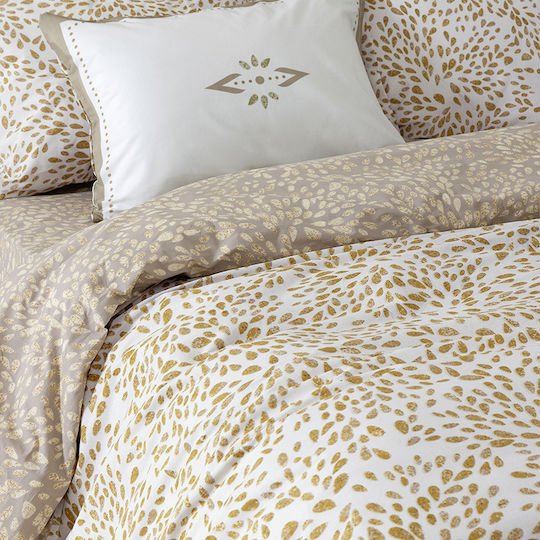Nima Set King Size 4Stück 270x280cm Kalif White-beige