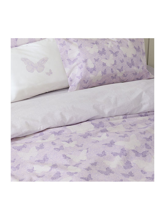 Nima Set Cearșafuri 240x260cm. Beta Pink, Lilac 4buc