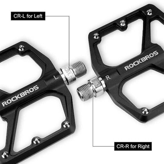 Rockbros Flat Bicycle Pedals Black