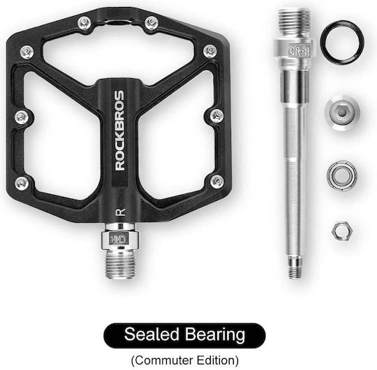 Rockbros Flat Bicycle Pedals Black