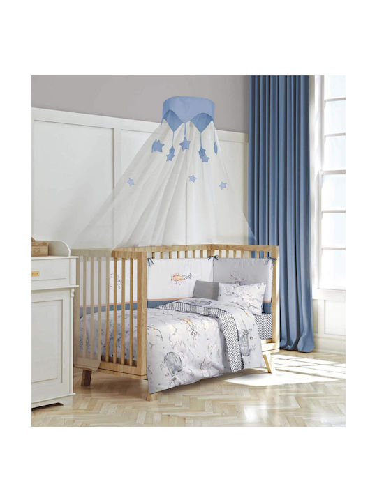 Greenwich Polo Club Baby Sheets Set Crib Cotton Gray 130x170cm 3pcs