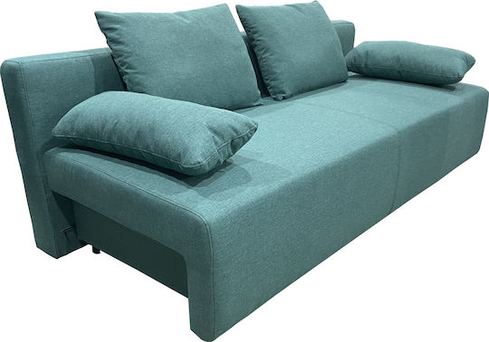 Urban Dreisitzer Sofa Bett mit Stauraum Türkis 194x93x72cm
