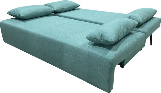 Urban Dreisitzer Sofa Bett mit Stauraum Türkis 194x93x72cm
