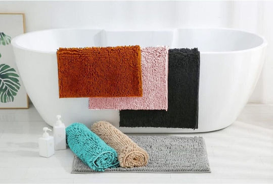 Chilai Home Set Bath Mats Cotton Dark Gray 2 Pieces