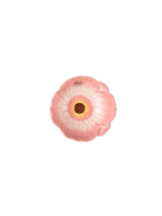 Kaemingk Servierschüssel Rund Keramik Rosa mit Durchmesser 12cm