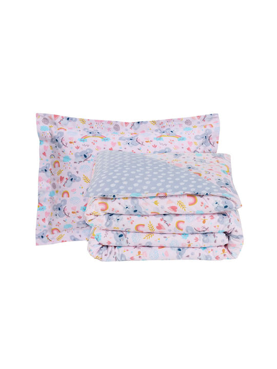 Das Home Sheet Set Single Cotton Grey, Pink 170x260cm 3pcs
