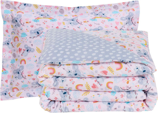 Das Home Sheet Set Single Cotton Grey, Pink 170x260cm 3pcs