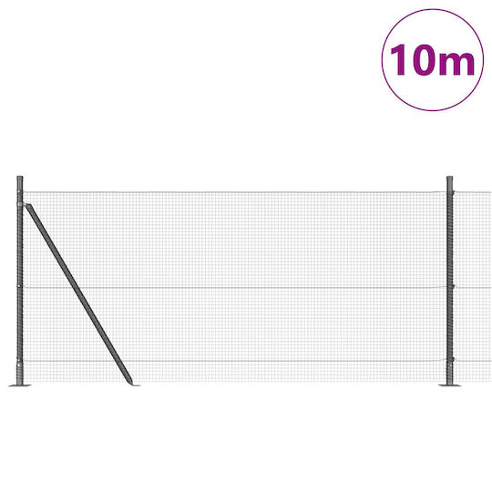 vidaXL Garden Fencing Material 2pcs Gray